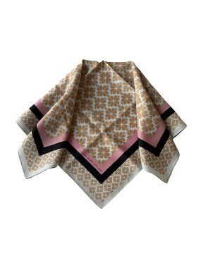 Kate Spade New York Cotton Scarf – Spade Print – Rolled Hem
